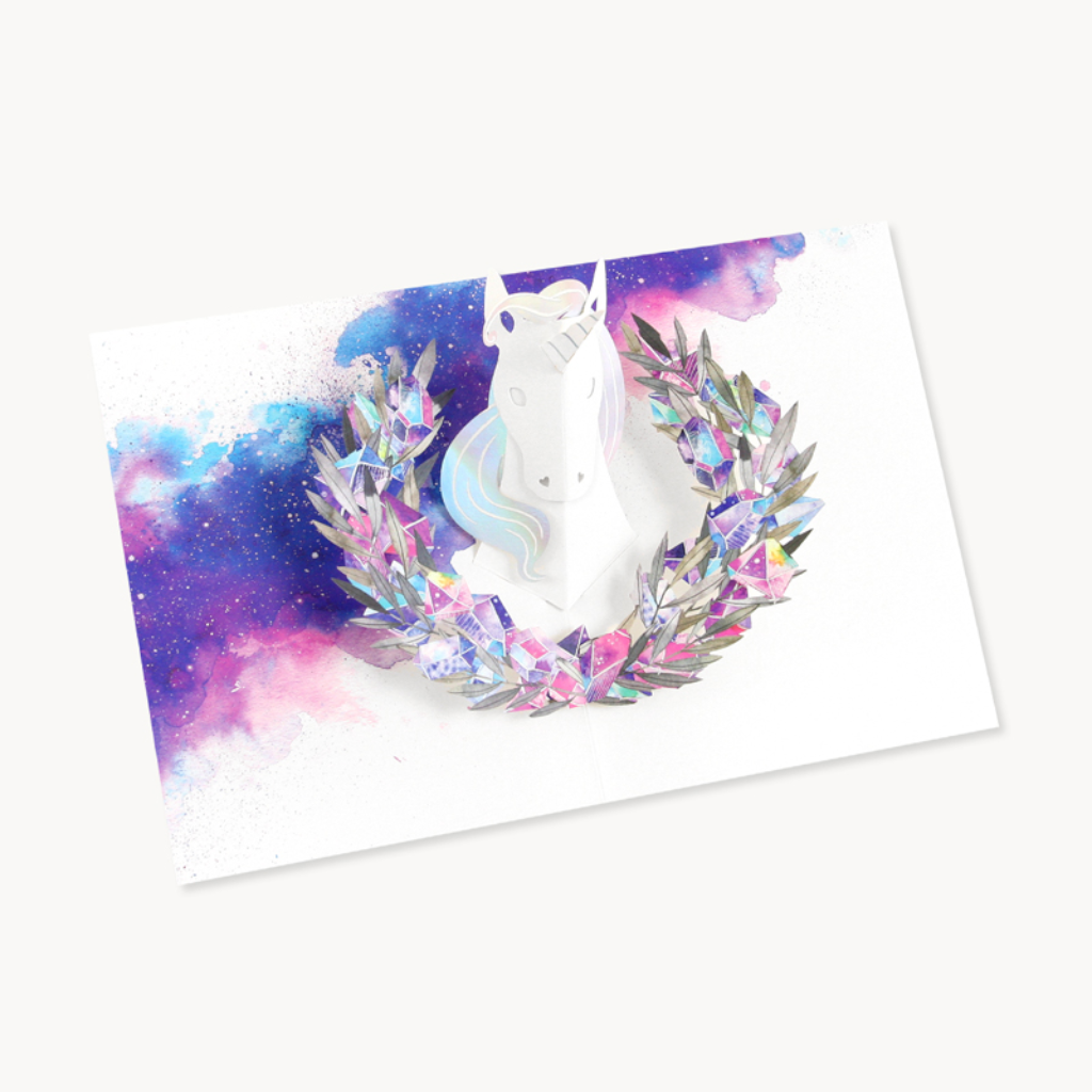 Up With Paper Unicorn Card AL034