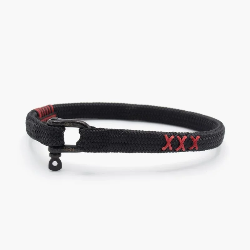 Pig & Hen Vicious Vik Black Coat of Arms Bracelet P19C-90XXX