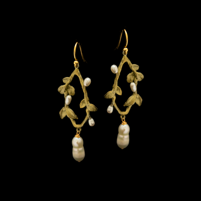 Silver Seasons Victorian Vine Oval Earrings 3557BZ