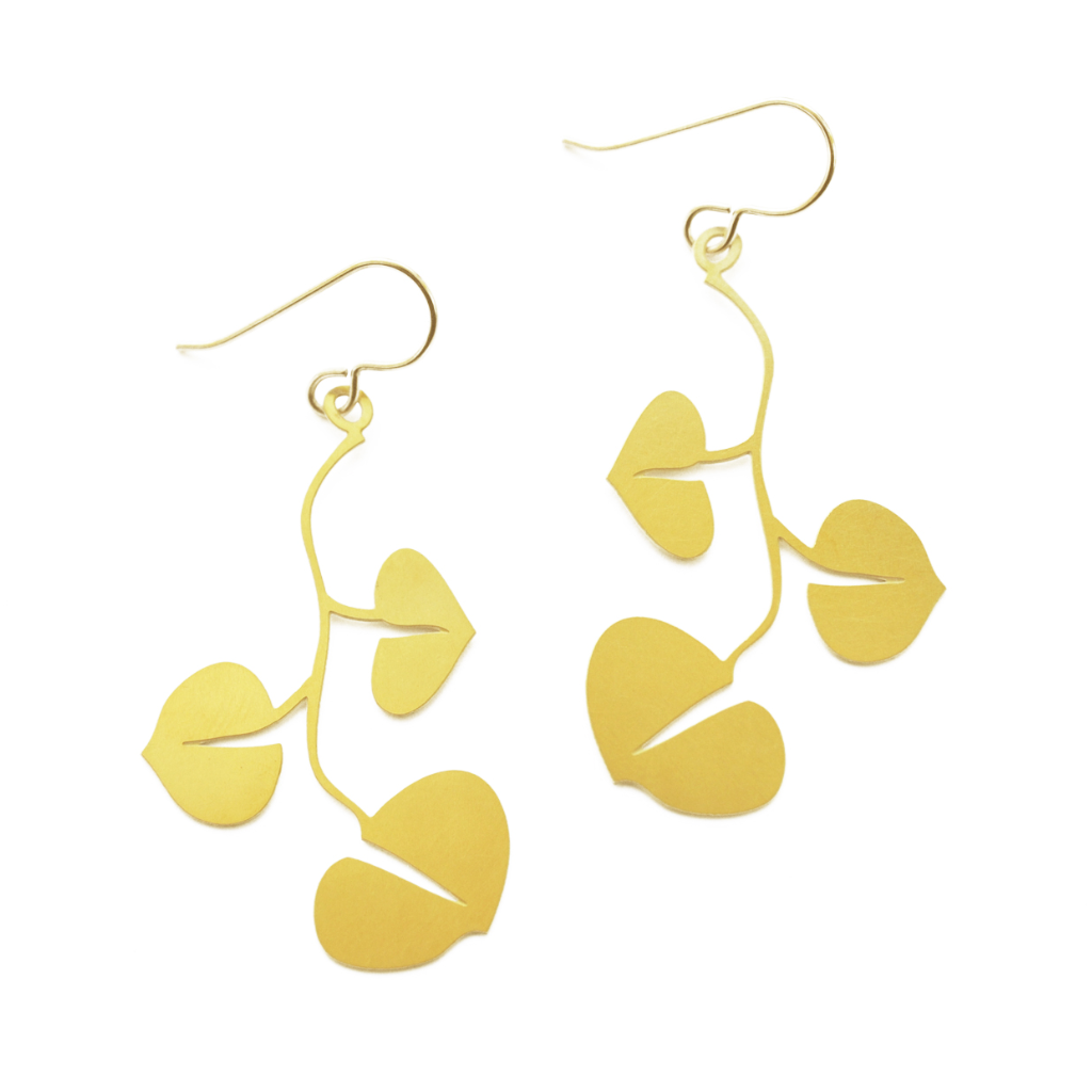 Daphne Olive Vine Earrings Gold FG107E