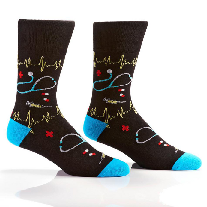 Yo Sox Weekly Check-up Men's Crew Socks 410472