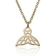jj+rr Whale Tail Origami Necklace Gold 7N5-G