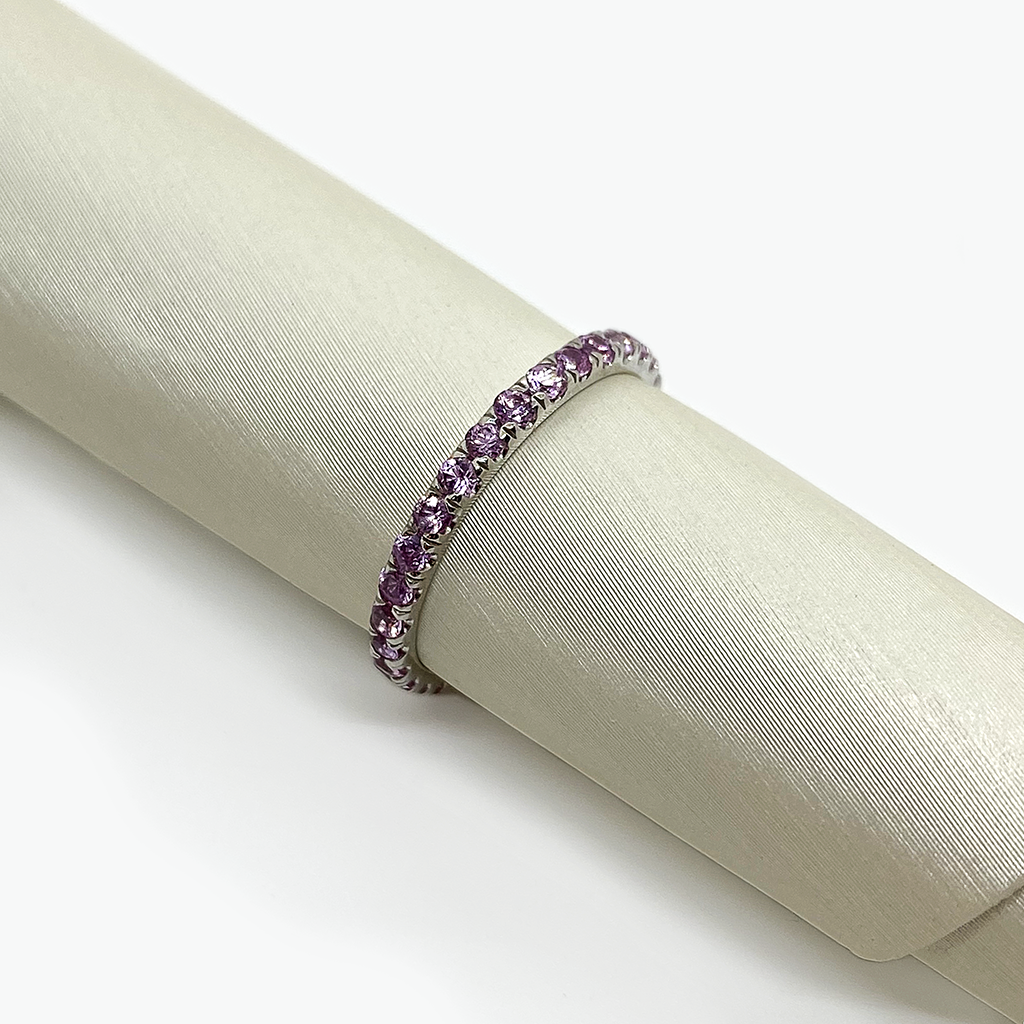 !XAM Light Pink Sapphire Stacking Ring JB-3328