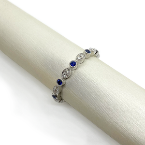 !XAM Marquise Sapphire & Diamond Ring DJ-3795