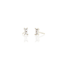 Kris Nations White Topaz Baguette Studs Silver E736-S-WHTPZ