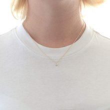 Kris Nations White Topaz Charm Necklace Gold N778-G-WHTPZ