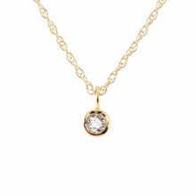 Kris Nations White Topaz Charm Necklace Gold N778-G-WHTPZ