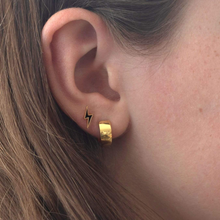 Kris Nations Wide Hinged Huggie Hoops Gold E686-G