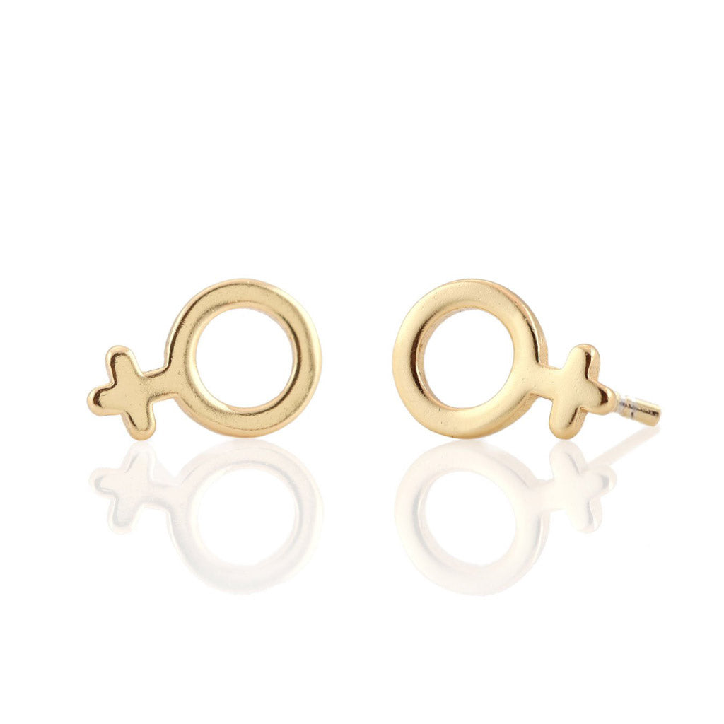 Kris Nations Woman Studs Gold E534-G