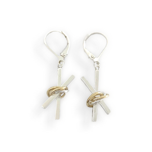 Constantine Designs XO Hugs & Kisses Drop Earrings SS/14k 22-1220