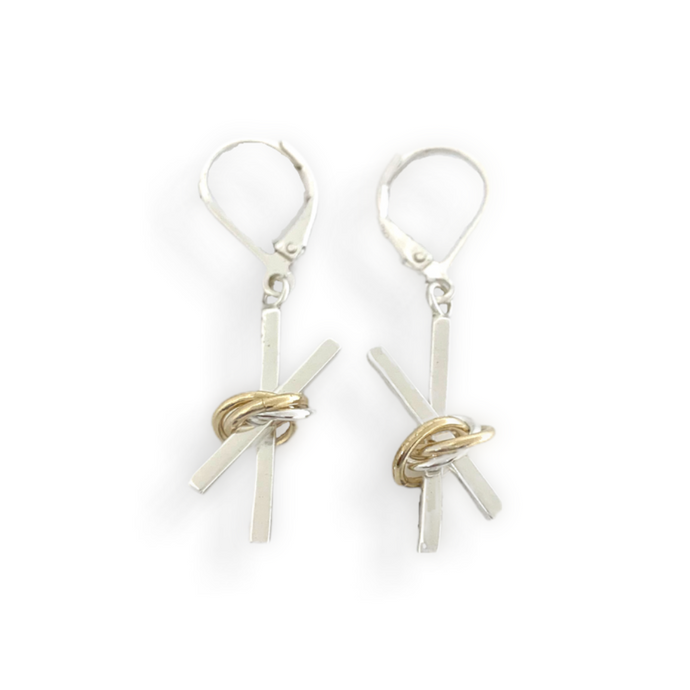Constantine Designs XO Hugs & Kisses Drop Earrings SS/14k 22-1220
