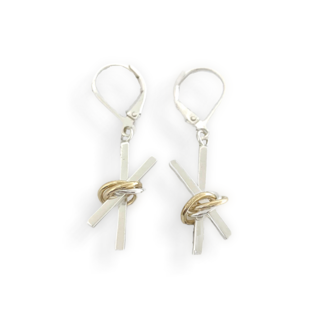 Constantine Designs XO Hugs & Kisses Drop Earrings SS/14k 22-1220