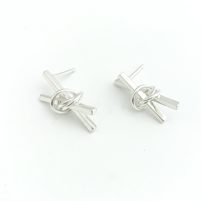 Constantine Designs XO Hugs & Kisses Studs Silver 22-1110