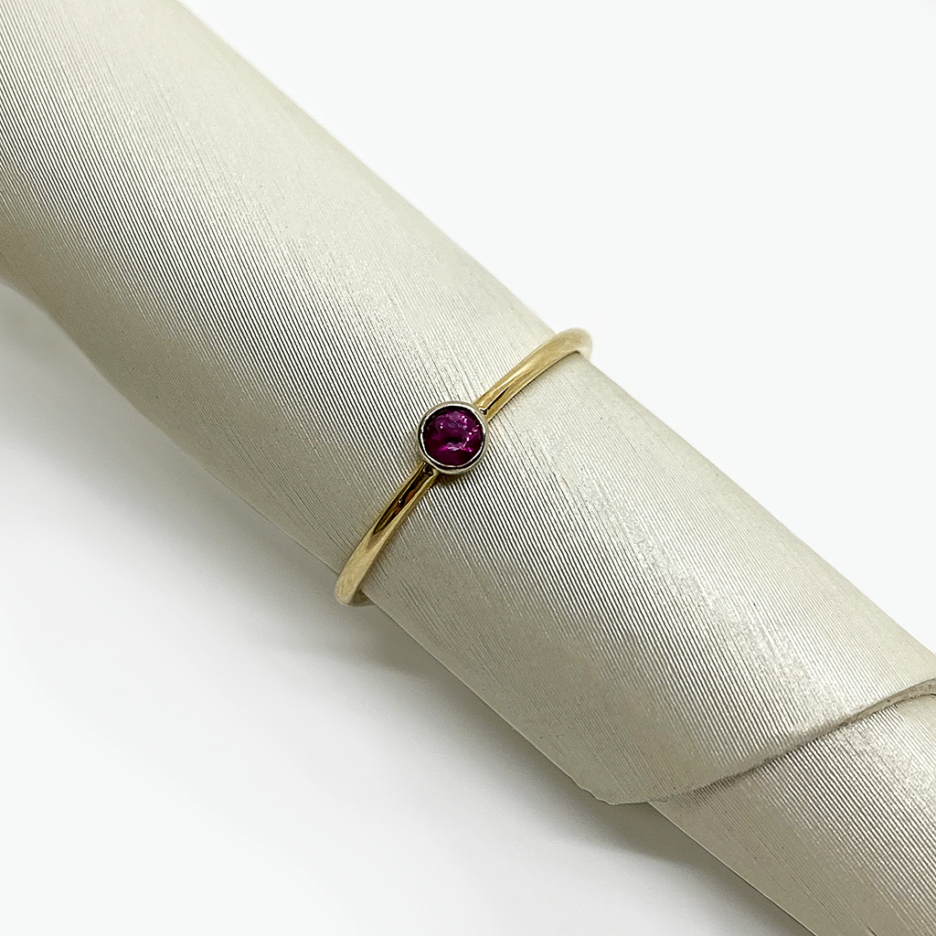 !XAM Ruby Stacking Ring JB-3892
